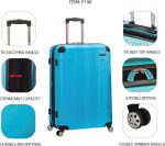 Rockland London Hardside Spinner Wheel Luggage, Mint, Carry-On 20-Inch - Image 5
